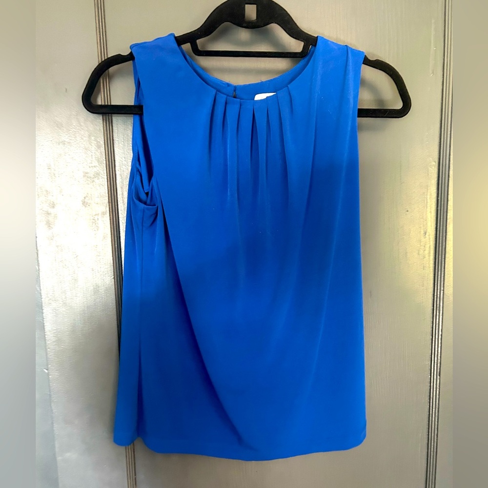 Calvin Klein blue sleeveless blouse